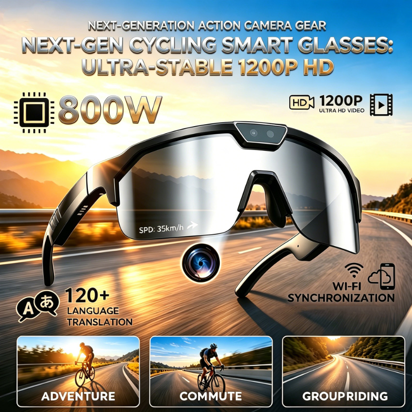 Photography Japanese - Lunettes de cyclisme 2026 avec caméra