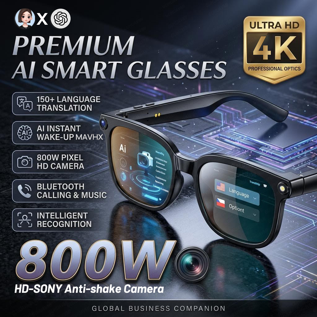 Photography Japanese - Lunettes Intelligentes 4K 8MP 2026 pour