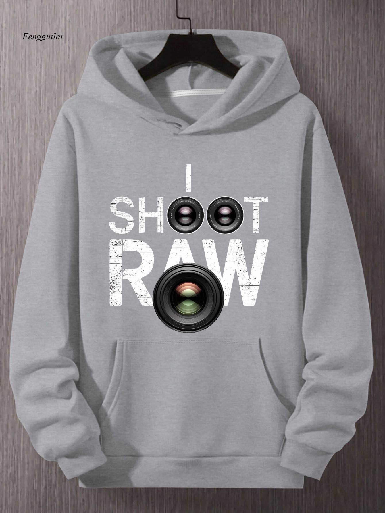Photography Graphic Design - Sweat à capuche Shoot Raw Photography