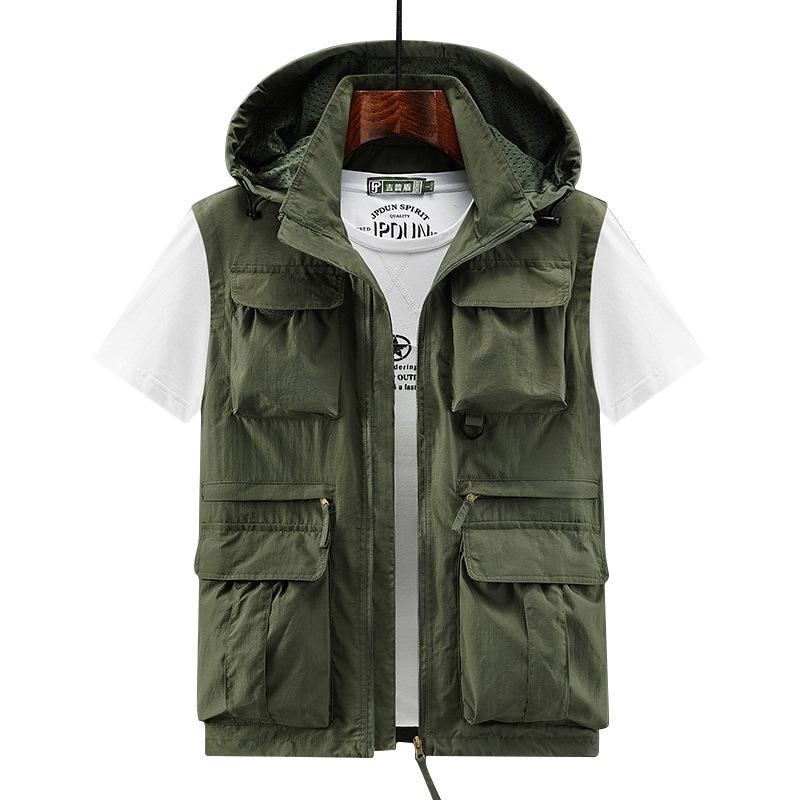 Photography Jacket - Gilet décontracté pour hommes, multi-poches, vêtements