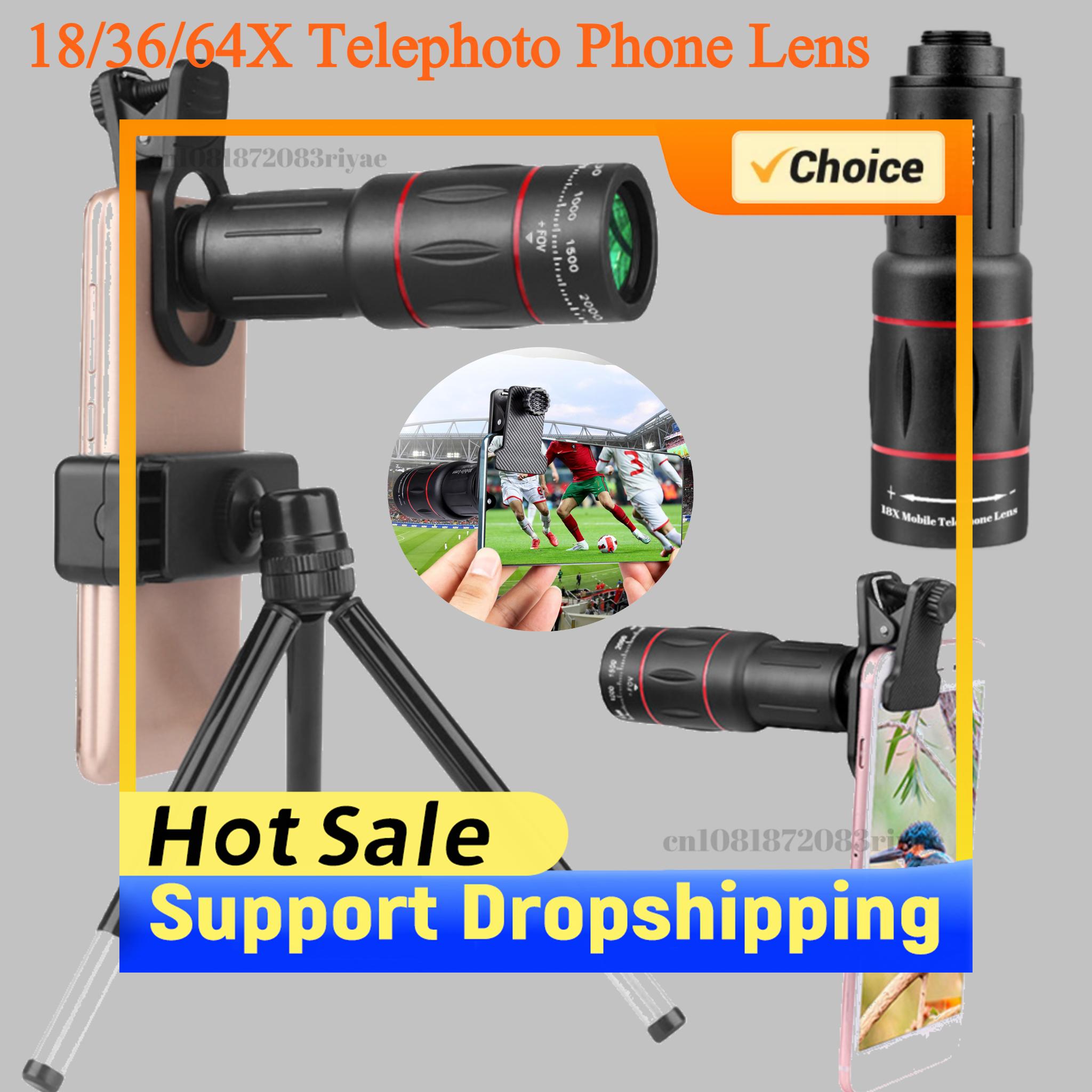 Photography Zooming - Kit d'objectifs pour téléphone portable 18/36/64X,
