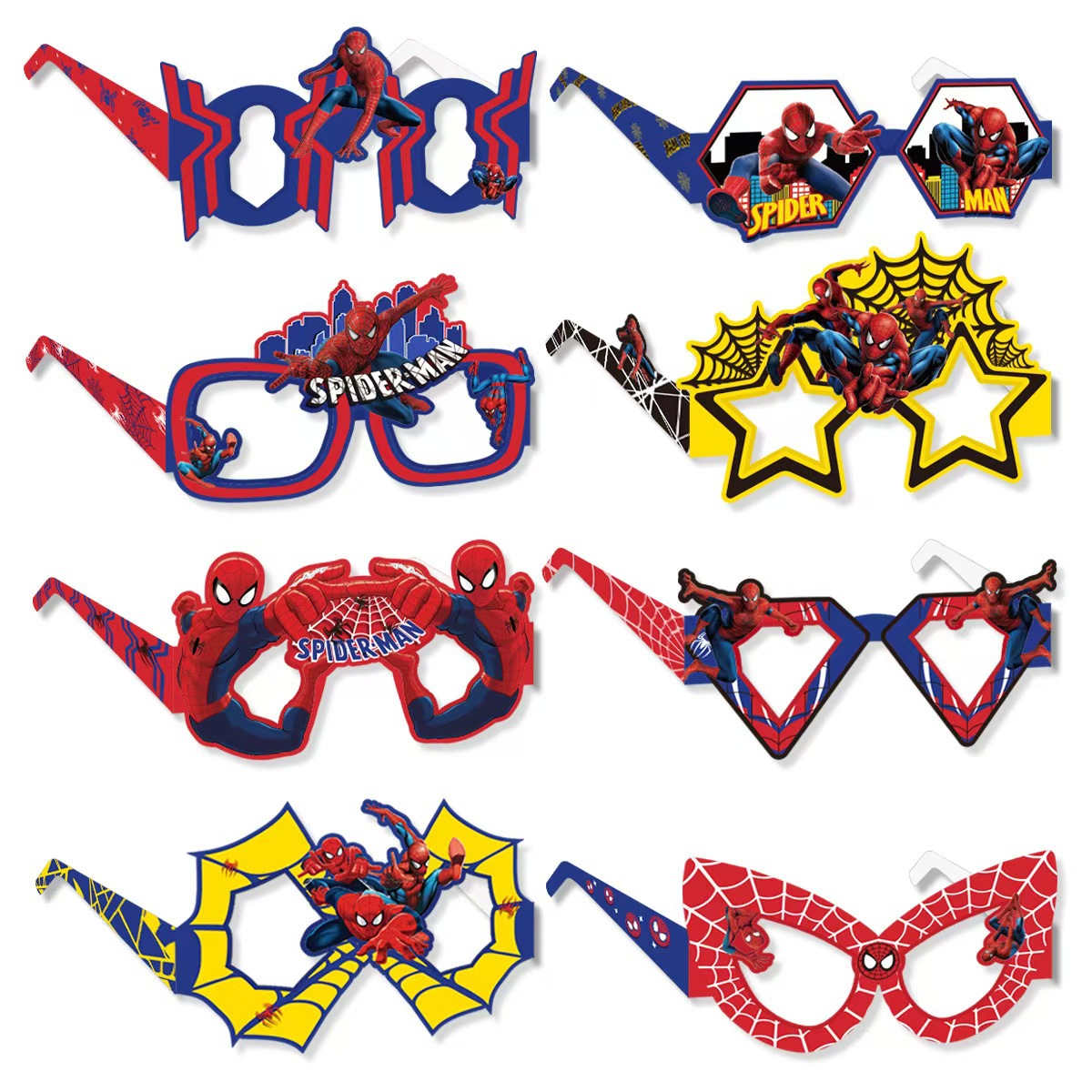 Photography Paper - 8 paires de lunettes Spider-Man en