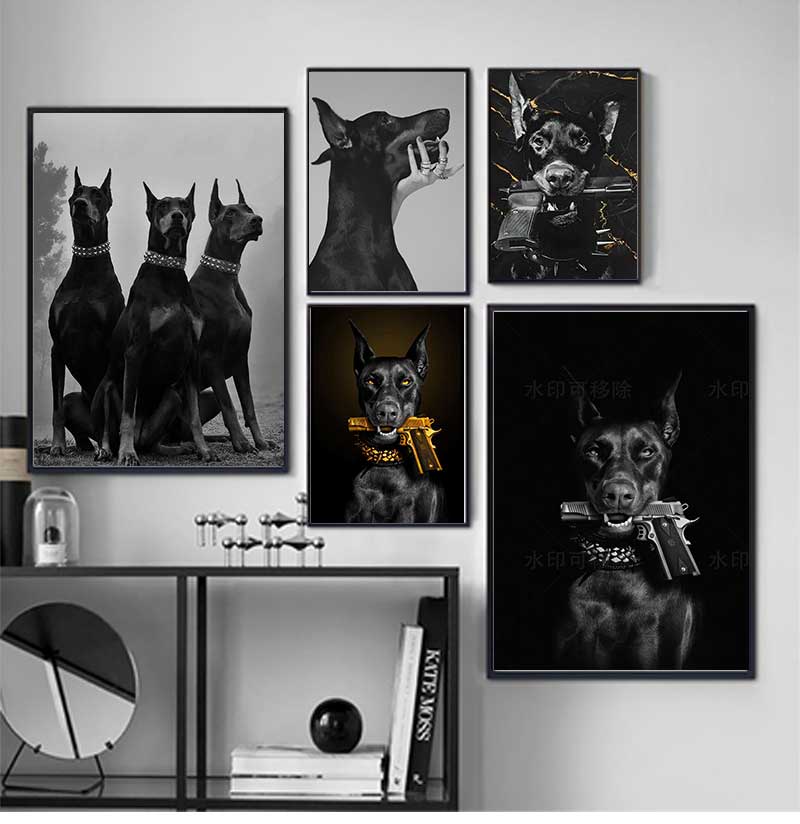 Photography Fashion - Tableau sur toile moderne : Doberman