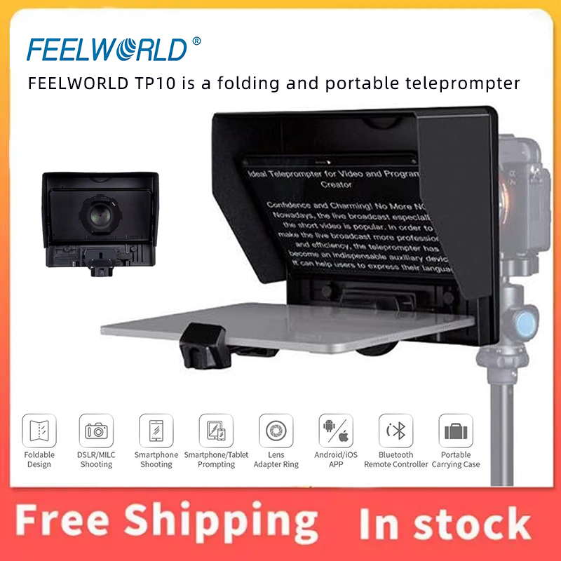 Photography Zooming - Téléprompteur portable FEELWORLD TP10 pliable de