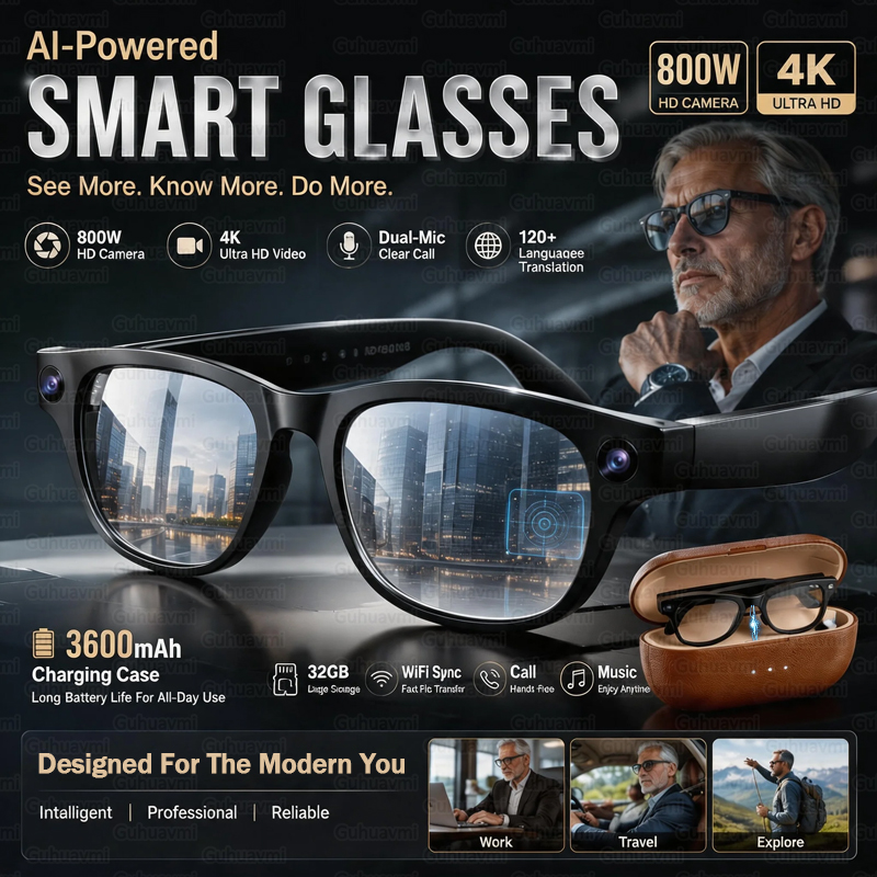 Photography Japanese - Lunettes Intelligentes Étanche avec Power Bank