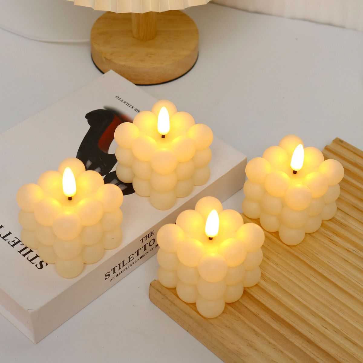Bougie LED en forme de cube po - Photography Lighting avis et prix