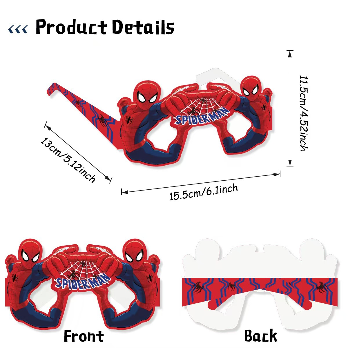 8 paires de lunettes Spider-Ma - Photography Paper avis et prix