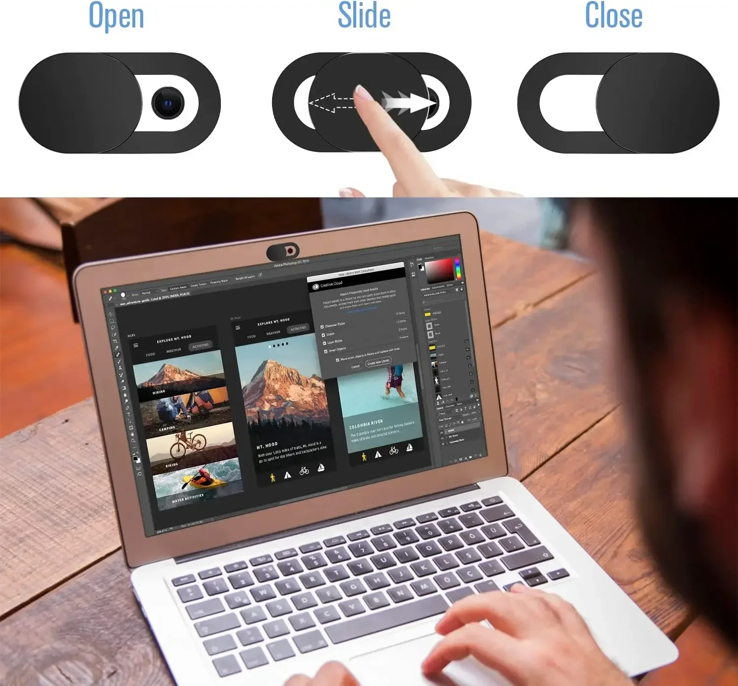 Cache-webcam coulissant pour o - Photography Zooming avis et prix