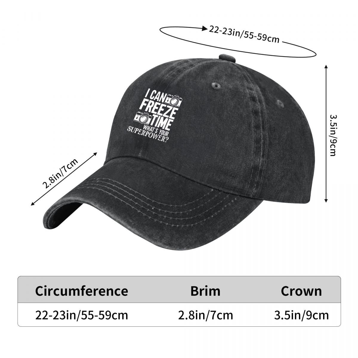 Casquette de baseball en coton - Photography Graphic Design avis et prix