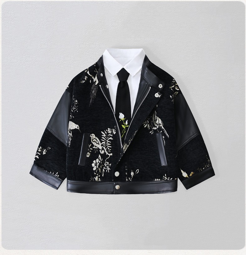 Veste de moto en cuir Pu brodé - Photography Jacket avis et prix