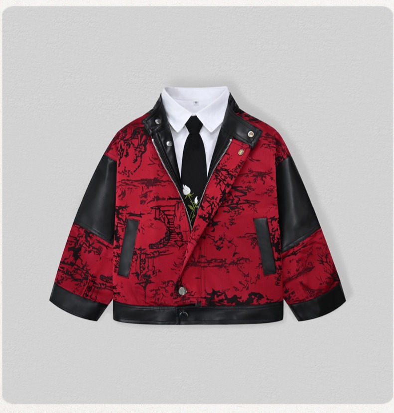 Veste de moto en cuir Pu brodé - Photography Jacket avis et prix