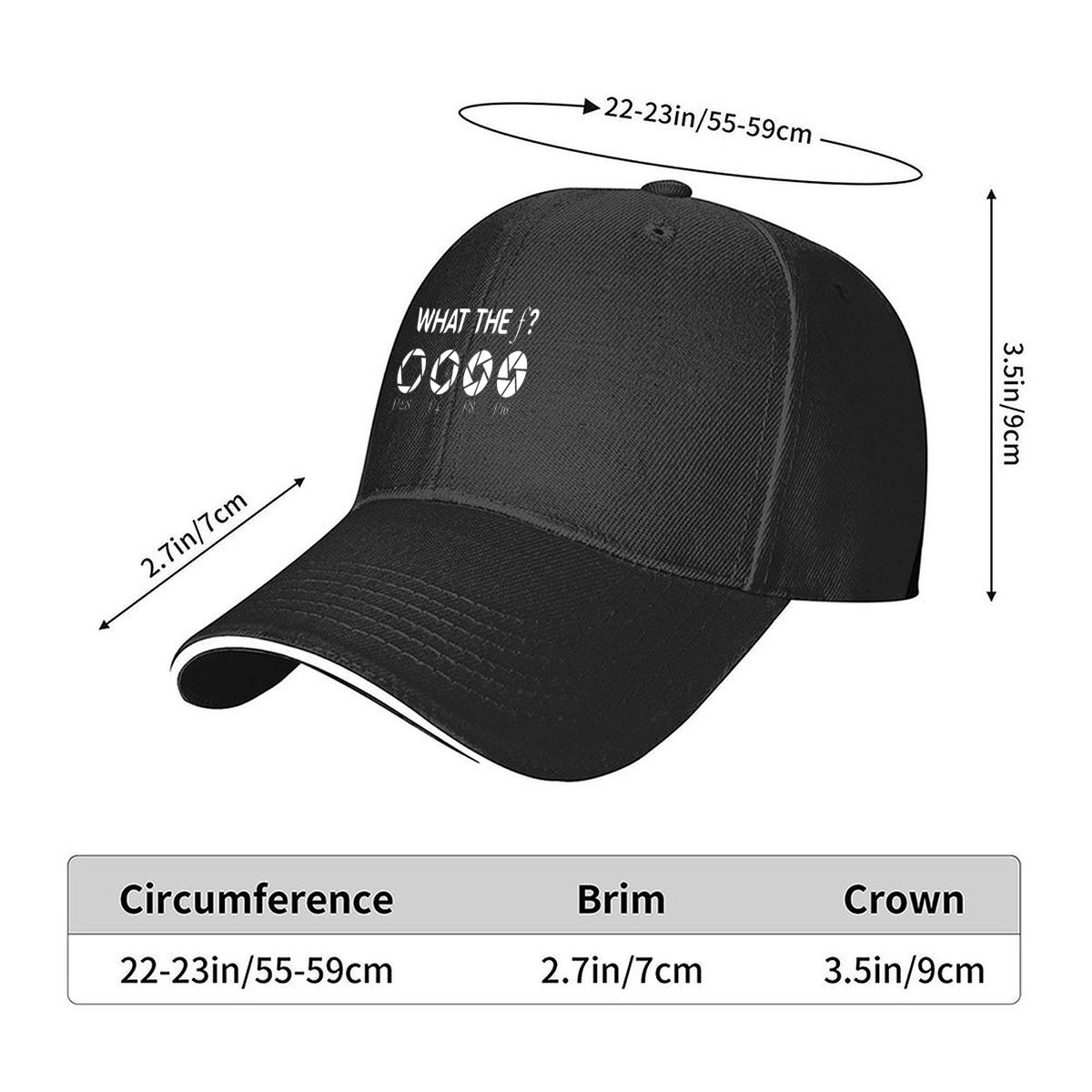 Casquette de baseball avec mot - Photography Graphic Design avis et prix
